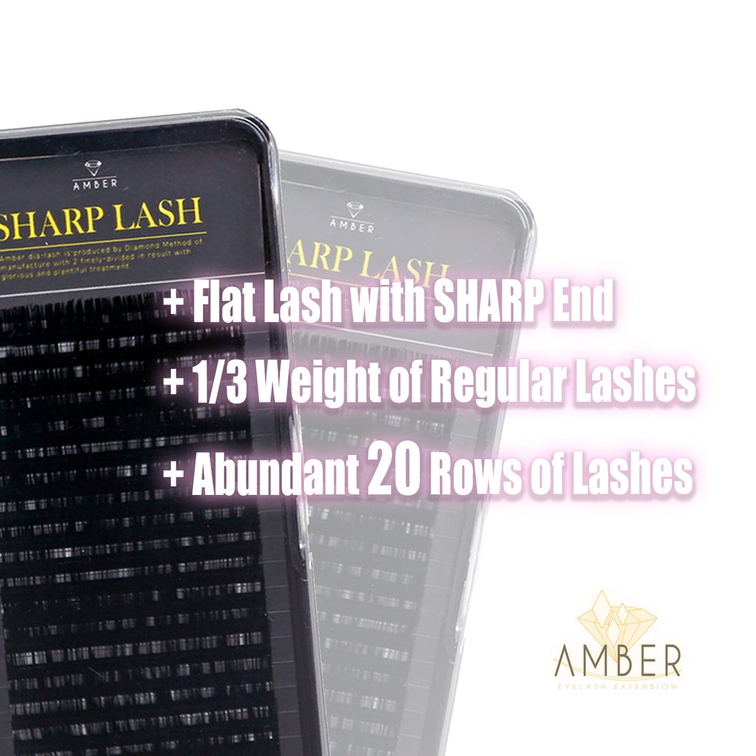 Sharp Lash Toray Flat Lashes by Amber Lash - D Curl - Amber Lash