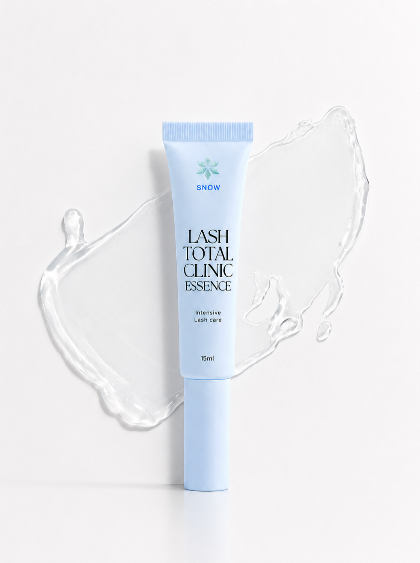 Snow Lash Total Clinic Essence Step 3, 15 mL tube with clear gel texture