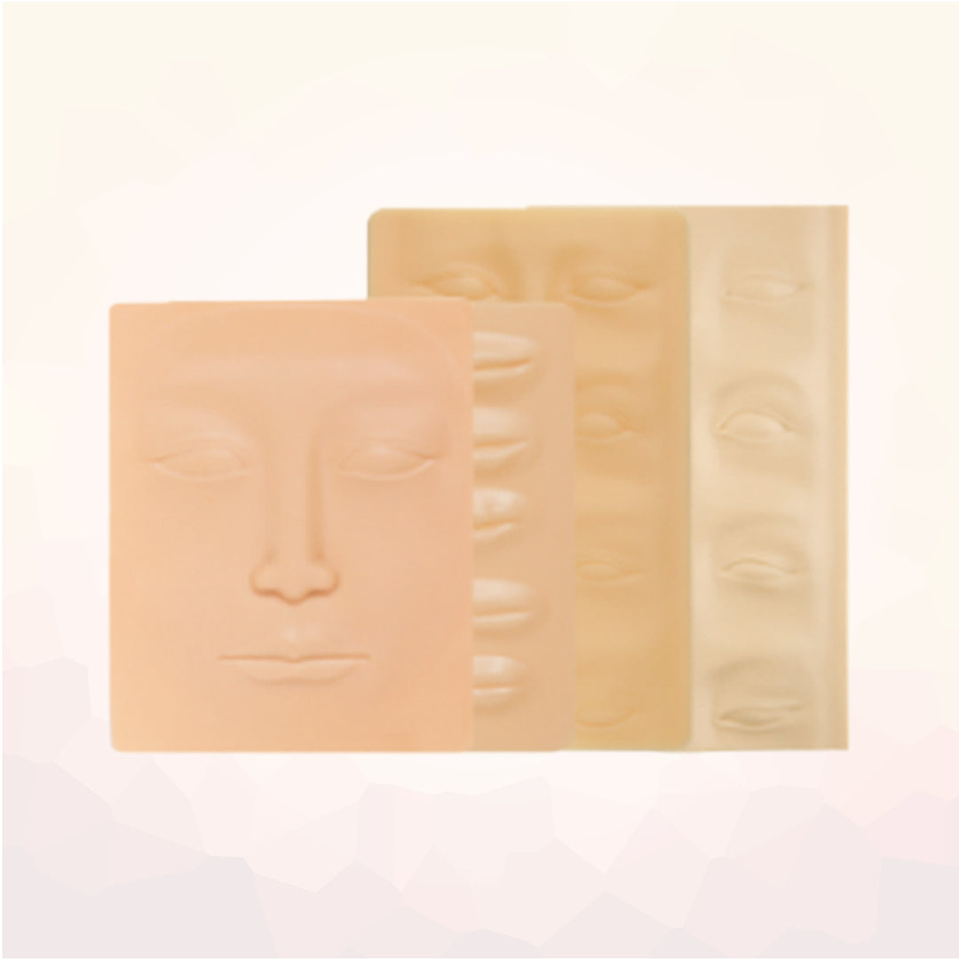 3D Fake Skin Practice Sheets for Microblading, PMU, Tattoos - 3pcs Set - - Amber Lash