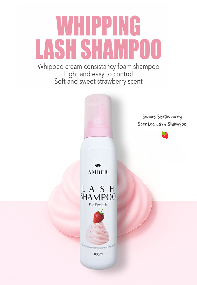 Amber Whipping Lash Shampoo for salon pre-treatment and at-home lash care