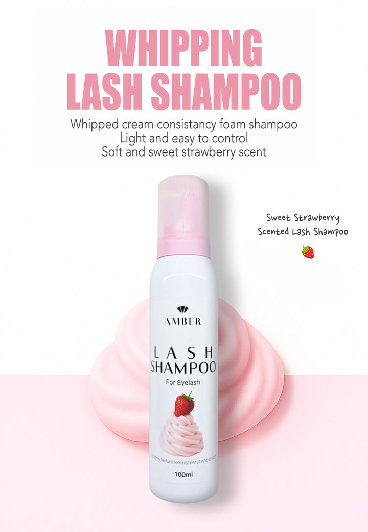 Amber Whipping Lash Shampoo for salon pre-treatment and at-home lash care