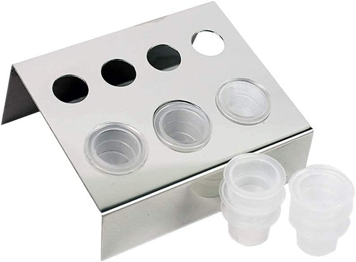 7 Holes Stainless Steel Pigment Cup Holder Stand