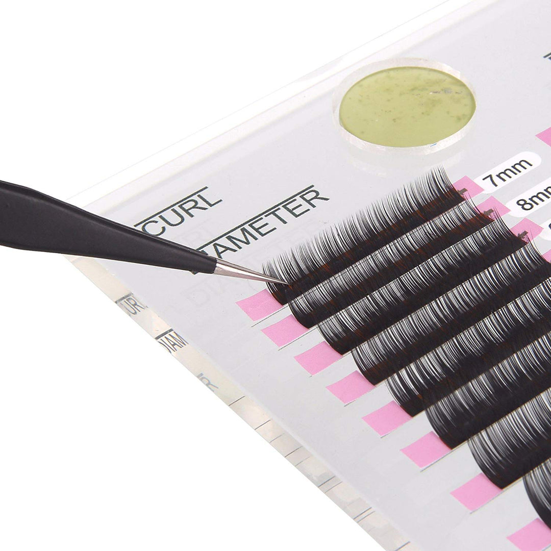Amber Lash Double Row Adhesive Pallet with Jade Stone - Amber Lash