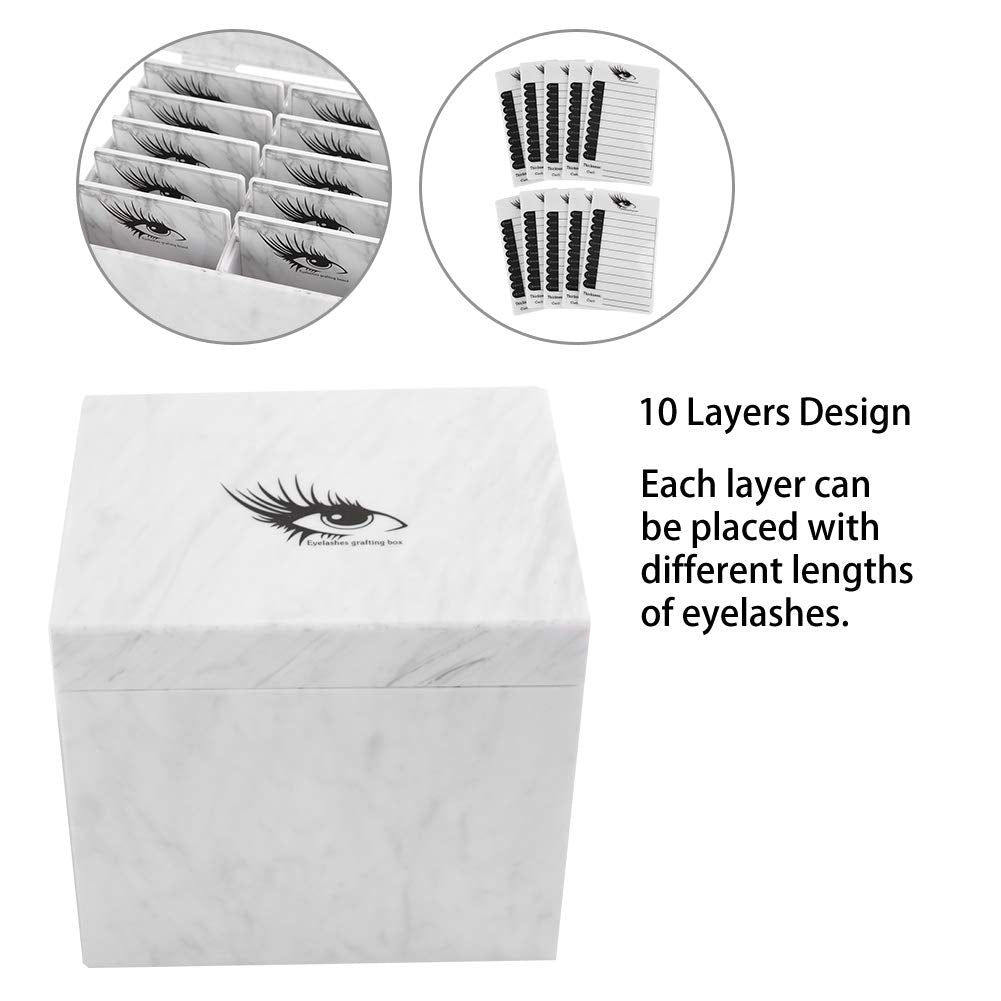 Amber Lash Eyelash Storage Box - 10 Layers - Amber Lash