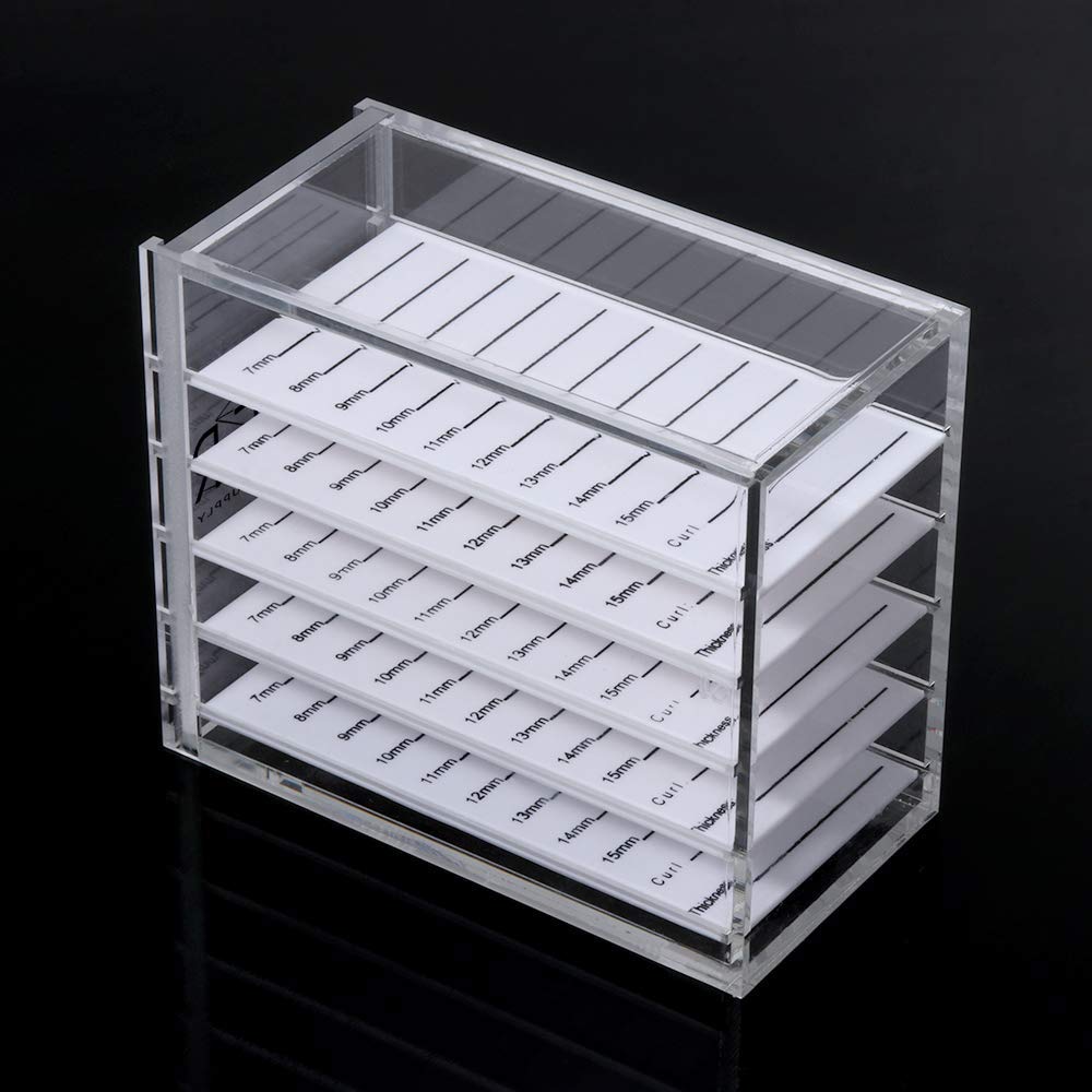 5 Layers Acrylic Lash Storage Case - Amber Lash
