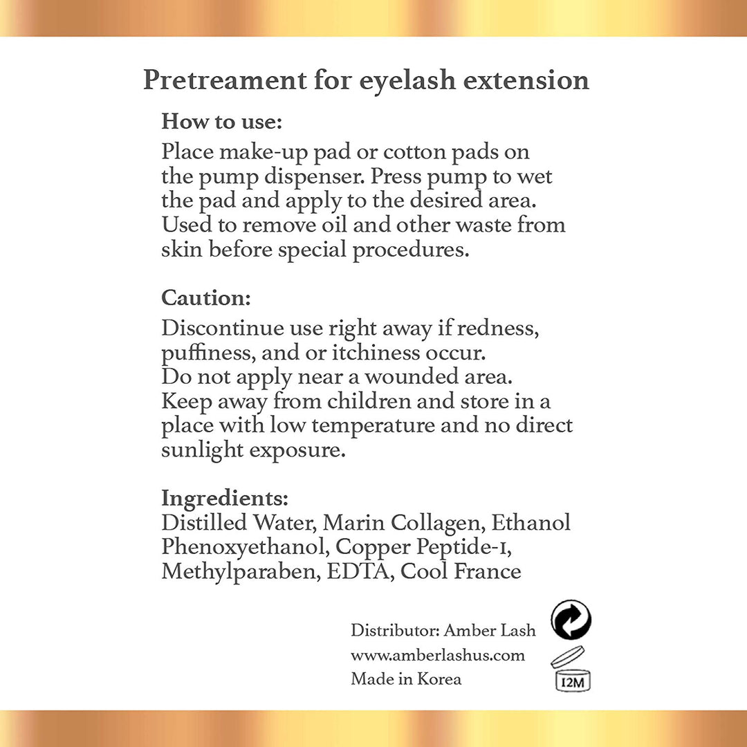 Amber Lash Pretreatment, Premium Eyelash Extension Primer 120ml - Amber Lash