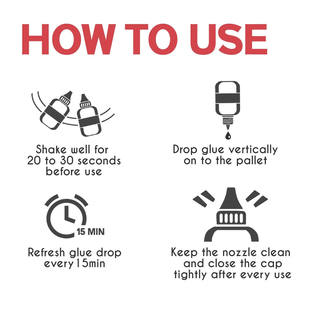 AMBER LASH "FIND THE RIGHT GLUE" BUNDLE: MAGIC GLUE 10ML + SGLUE 10ML + SGLUE PLUS 10ML + SAFE GLUE 5ML