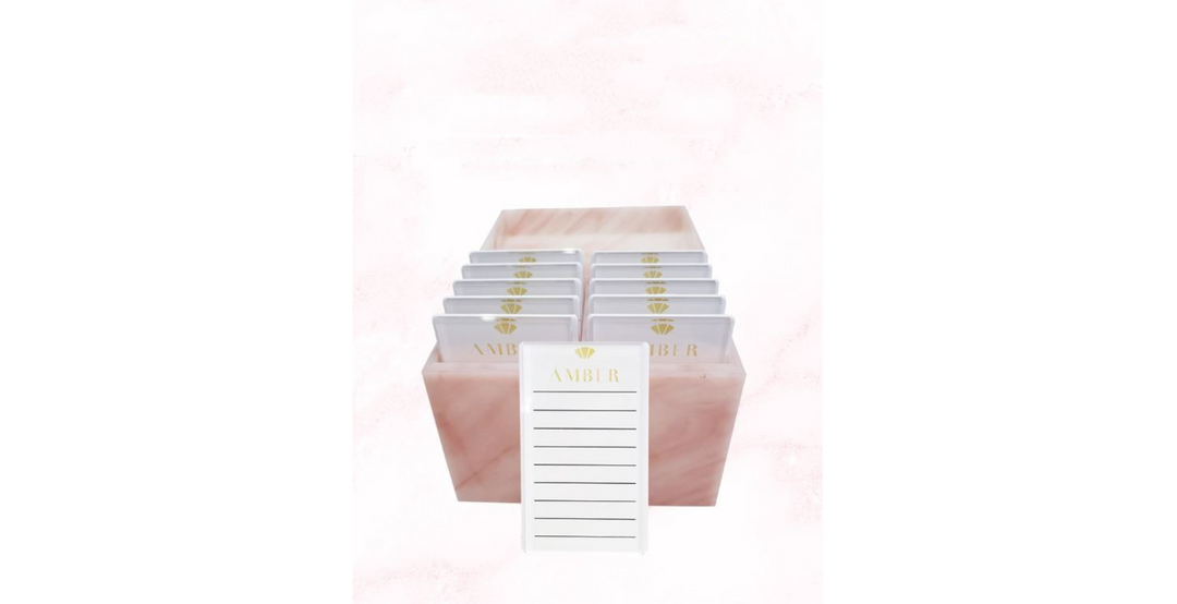 pink marble lash storage