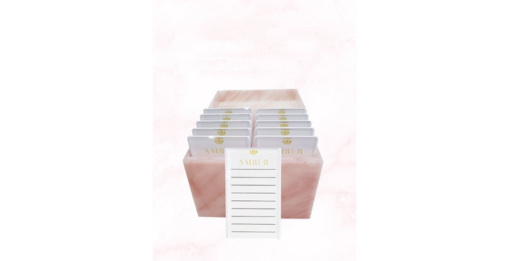 pink marble lash storage