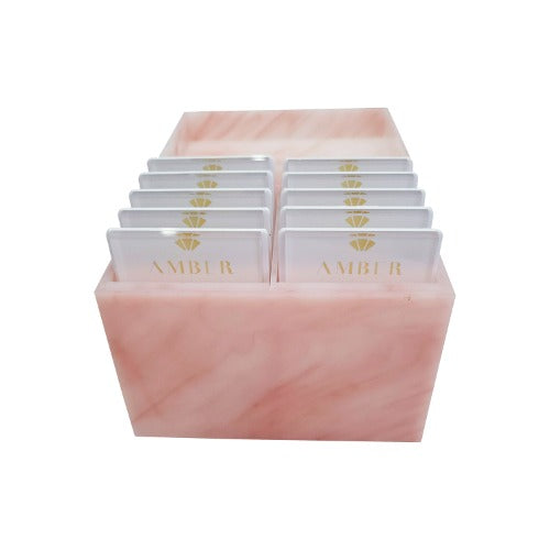 pink marble lash storage
