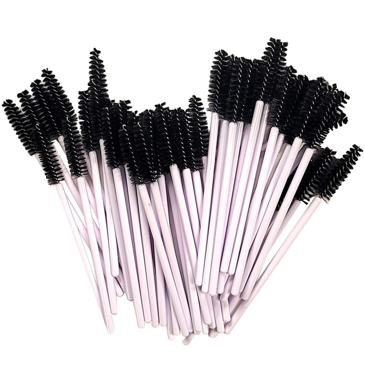 100pcs Disposable Mascara Brush Applicator 2pack(50pcs )- Various Colors - Amber Lash