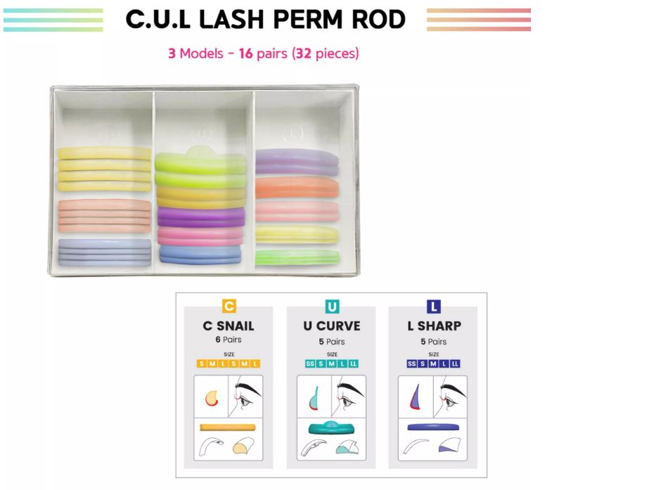 Lomansa Eyelash Perm C.U.L Rods – Amber Lash