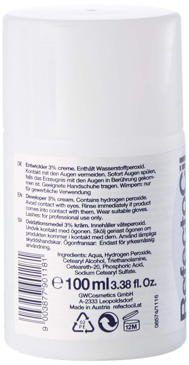 RefectoCil Oxidant 3% Developer Cream - 100ml - Amber Lash