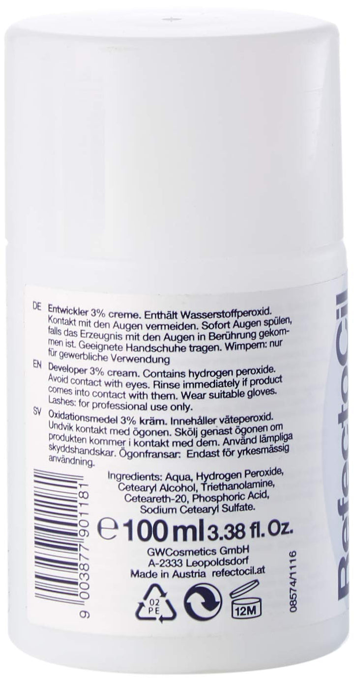RefectoCil Oxidant 3% Developer Cream - 100ml - Amber Lash