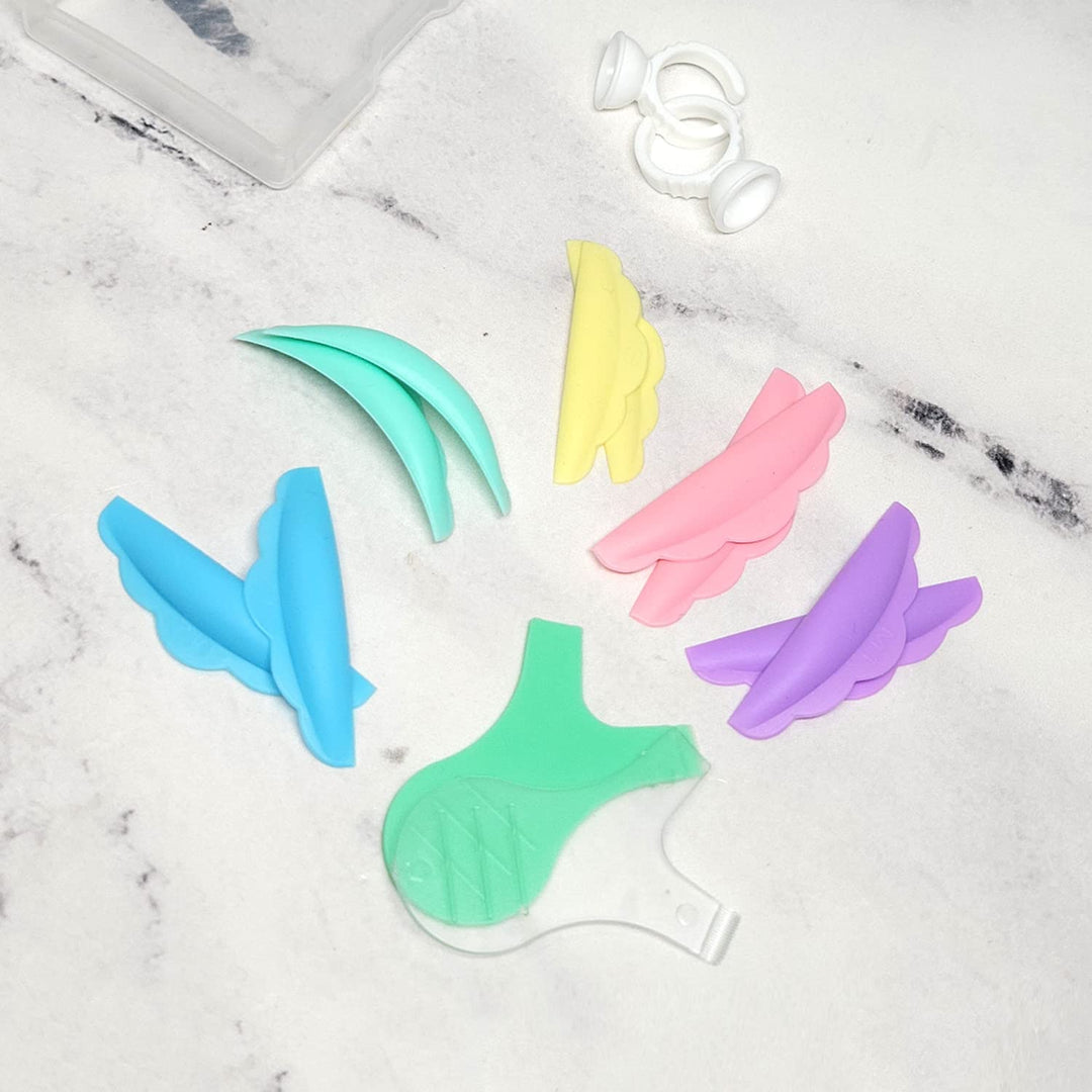 Rolly Curly Rods Set with Glue Rings and Y-Shape Applicator (Colored Rods)