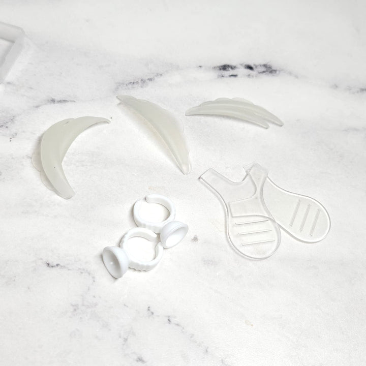 Rolly Curly Rods Set with Glue Rings and Y-Shape Applicator (Clear Rods)