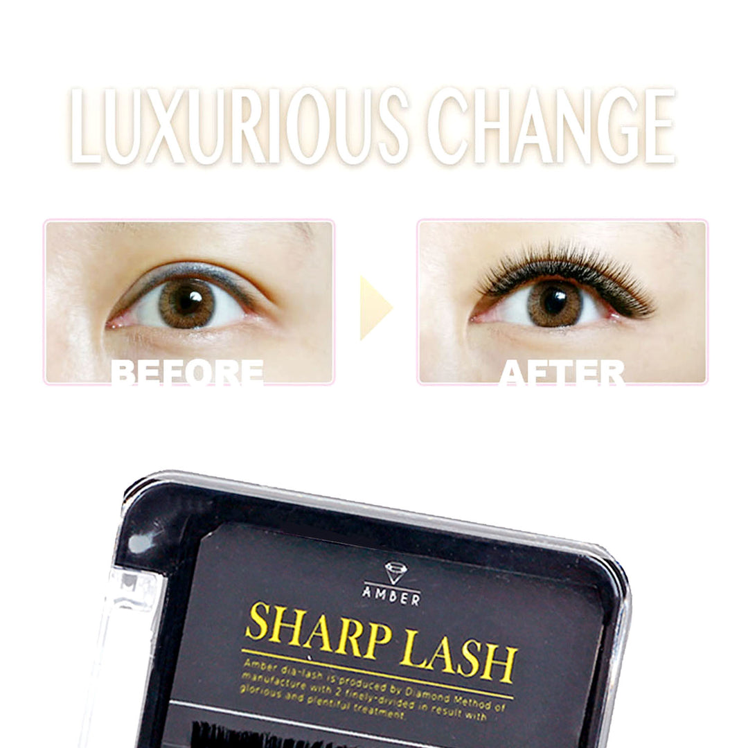 Professional 20-row matte flat eyelash extensions in dark brown, made with TORAY fiber