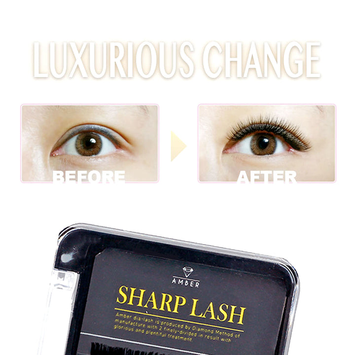 Professional 20-row matte flat eyelash extensions in dark brown, made with TORAY fiber