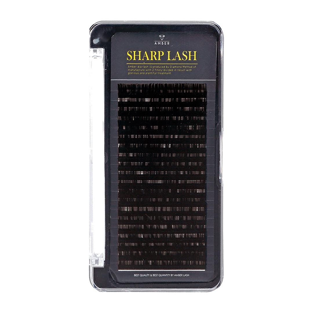 "Professional 20-row matte flat eyelash extensions in dark brown, made with TORAY fiber"