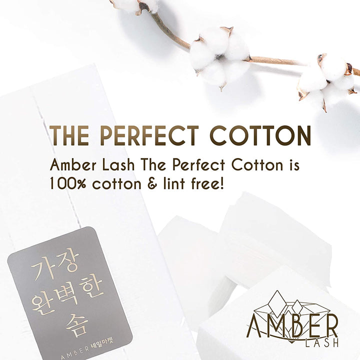 Amber Lash the Most Perfect Lint-Free Cotton Pads, 600 Count - Amber Lash